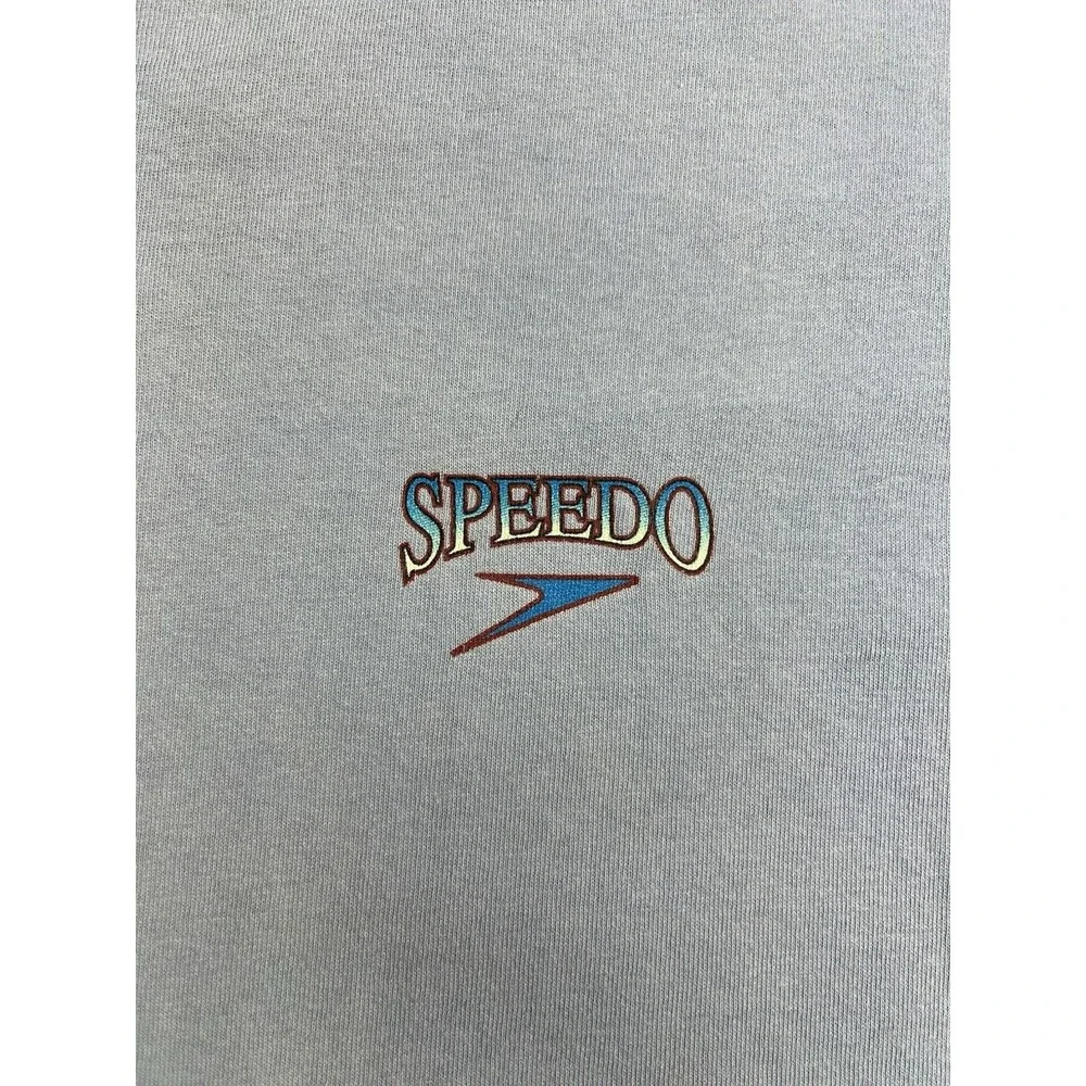 Vintage Mens 2002 Y2K Speedo Surf TShirt Size 2XL Blue